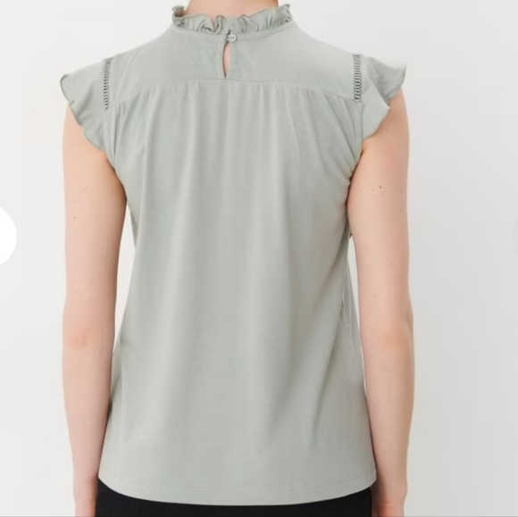 MOHITO Light Green Shirt With Ruffles - Picture 6 of 16